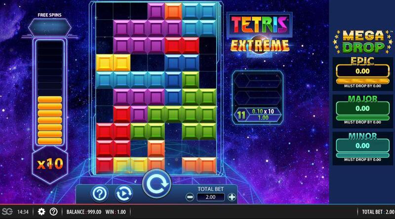 A screenshot from Red7 and SG Digital’s Tetris Extreme.