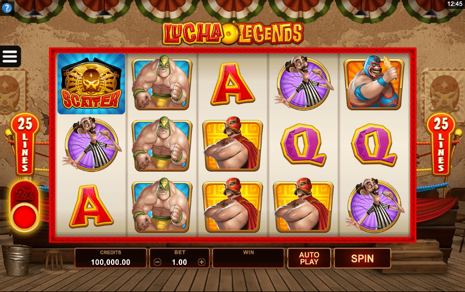 An image of the Lucha Legends slot game