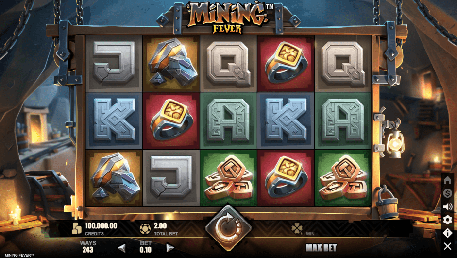 An image of the Mining Fever slot game