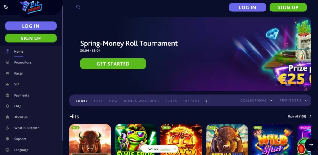 Screenshot 7Bit Casino Lobby