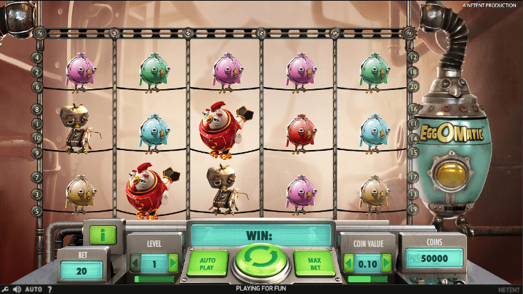An image of the EggOMatic slot game