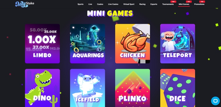 Screenshot Arcade mystake games lobby