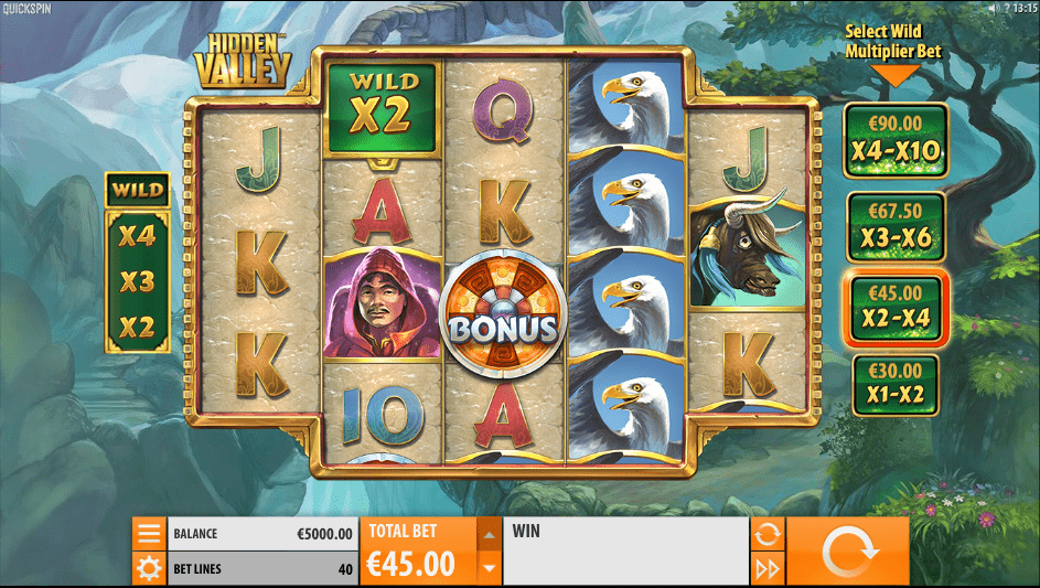 An image of the Hidden Valley slot game
