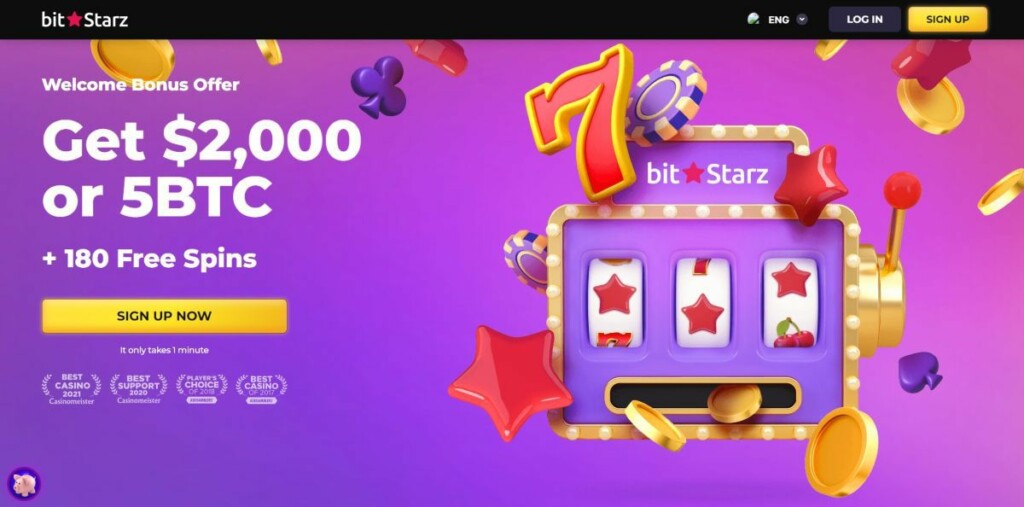 Screenshot Bitstarz homepage