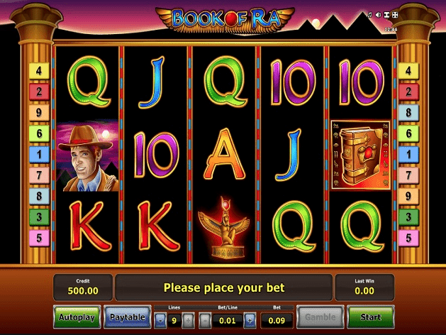 An image of the Book of Ra slot game