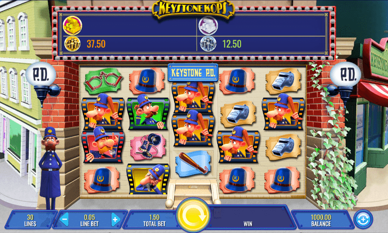 An image of the Keystone Kops slot game