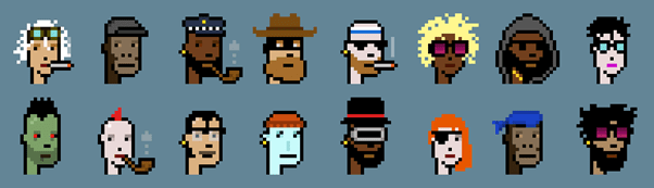 Some of the Crypto Punks Characters