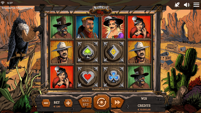 An image of the Madame Moustache slot game