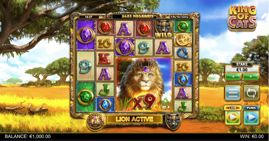 An image of the King of Cats slot game