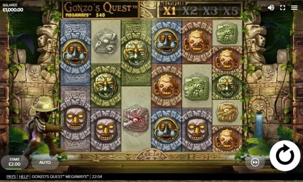 Screenshot from Gonzo's Quest