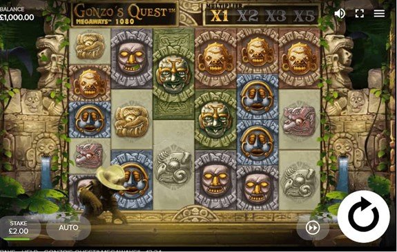 Screenshot of Gonzo’s Quest Megaways slot