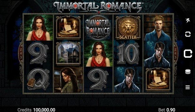 Screenshot of Immortal Romance slot game