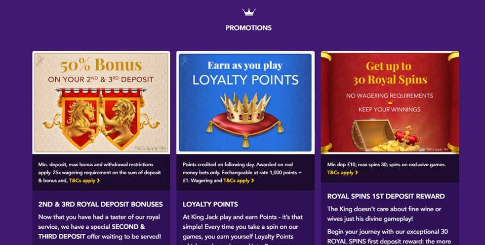 King Jack Casino Promotions