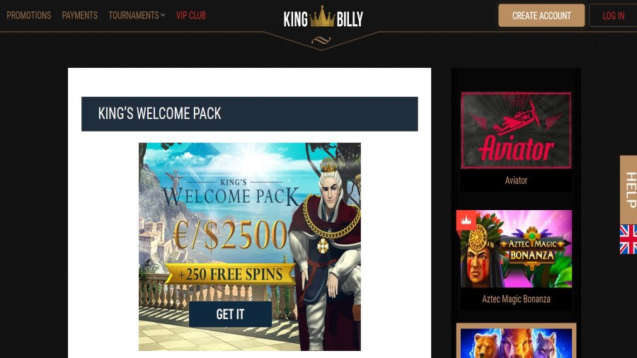 Kingbilly Free Spins