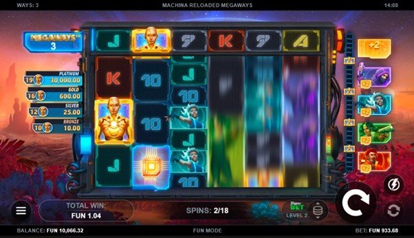 Machina Reloaded Megaways Free Spins Screenshot