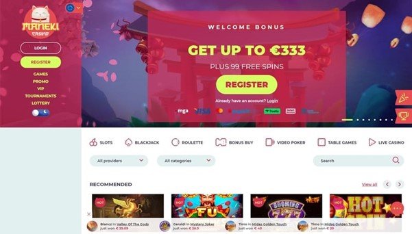 Maneki Casino Welcome Bonus