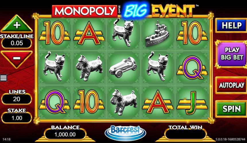 Screenshot Monopoly Big Event Slot