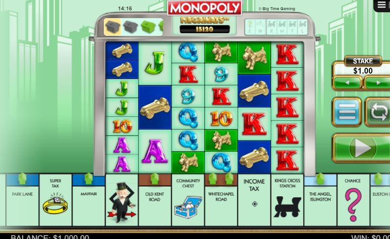 Screenshot Monopoly Megaways