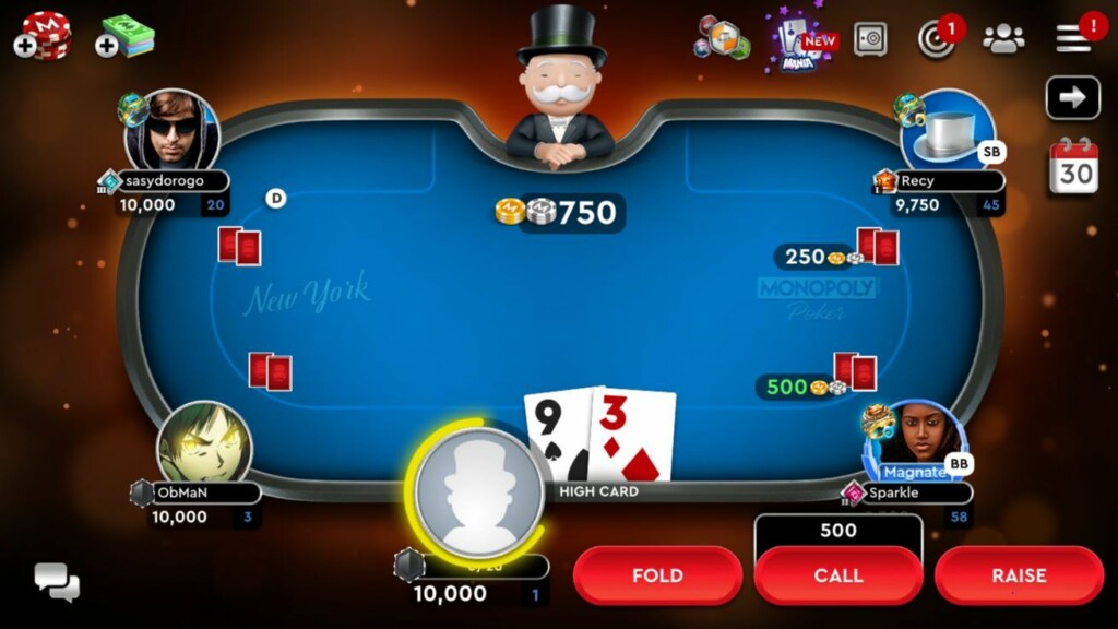 Screenshot Monopoly Poker