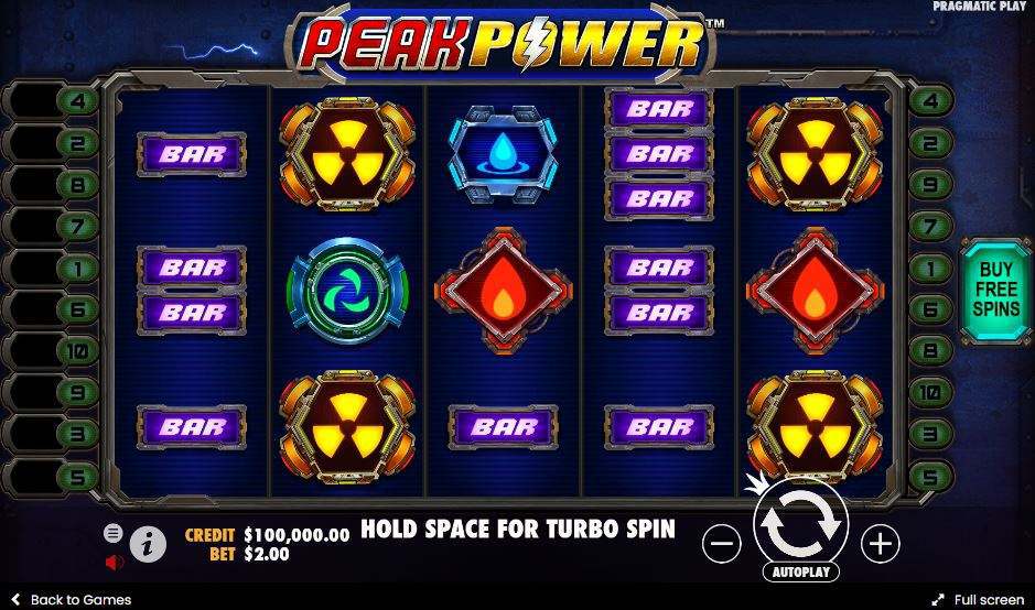 Peak Power Slot Screenshot