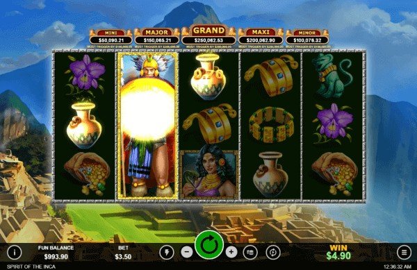 Spirit of the Inca slot screenshot