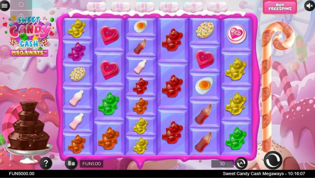 Sweet Candy Cash Megaways Gameplay Screenshot