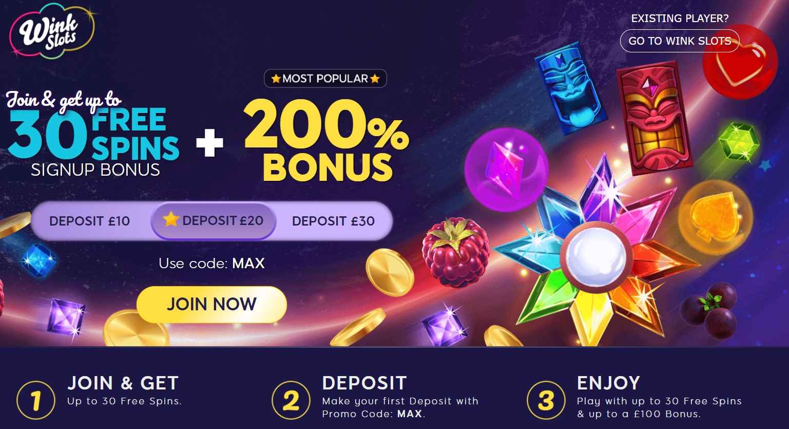 Wink Slots Welcome Offer