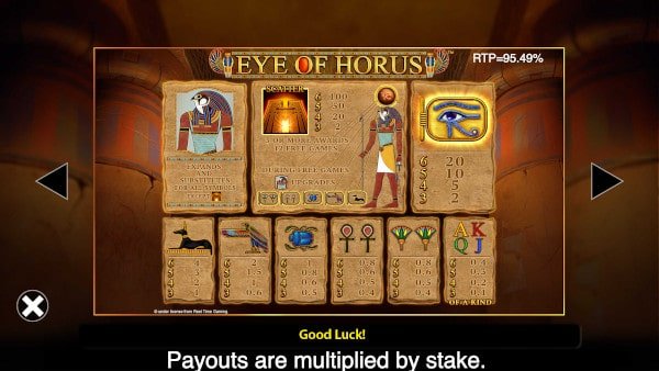 eye-of-horus-megaways-paytable