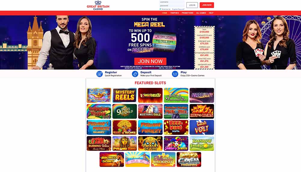 great britain casino homepage