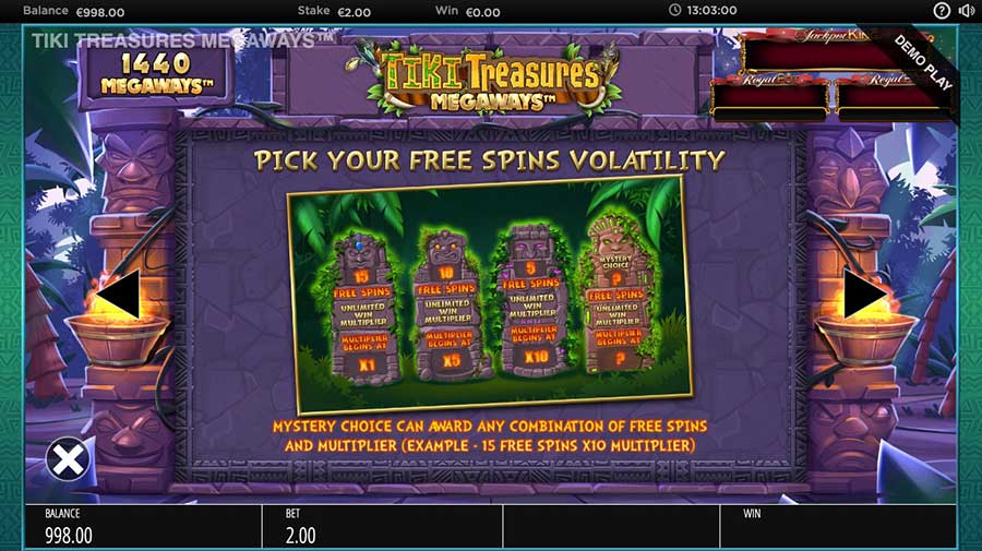 Tiki Treasure Megaways™ Free Spins Feature